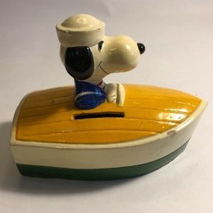 Vintage Sailor Snoopy Piggy Bank